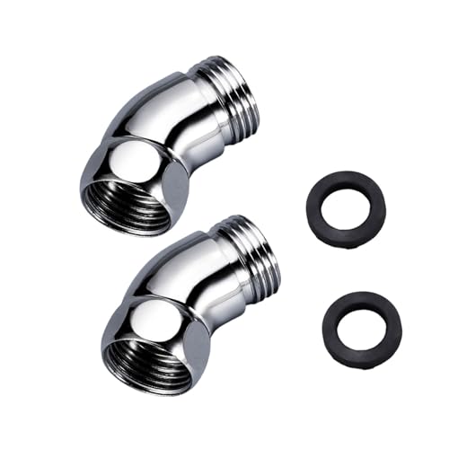 2er-Set Handbrausen-Ellenbogengelenke mit 135°-Einstellsprays, Winkel, Steuerschlauchverbinder für Badezimmerschlauch, Winkelverbinder 2er-Set Handbrausen-Ellenbogengelenke mit 135°-Einstellsprays, Winkel, Steuerschlauchverbinder für Badezimmerschlauch, Winkelverbinder von UNTERING