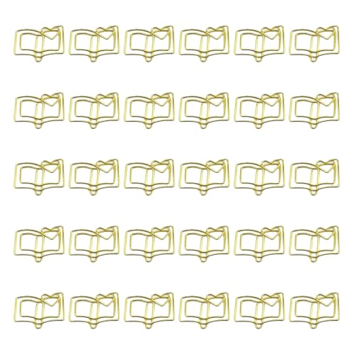 30 Stück Metall-Büroklammern, Akten-Organizer, Klemmen, kleine Lesezeichen, Halter für Briefe, Postkarten, Fotos, Metall-Büroklammern von UNTERING