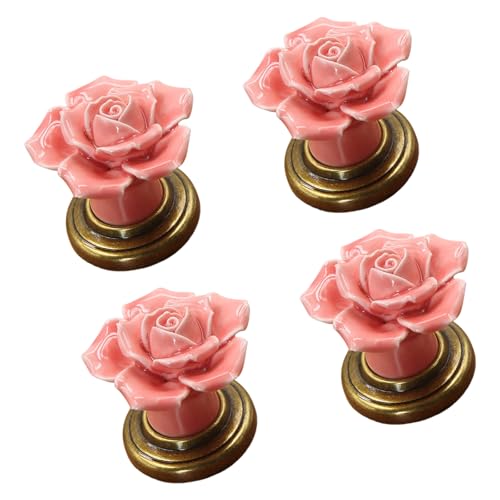 4 Stück elegante Rosendesigns Schrankgriffe stabile Keramikmaterialien für Kleiderschrank, Schubladen, den täglichen Gebrauch, Möbel, Schubladenknöpfe 4 Stück elegante Rosendesigns Schrankgriffe stabile Keramikmaterialien für Kleiderschrank, Schubladen, den täglichen Gebrauch, Möbel, Schubladenknöpfe von UNTERING