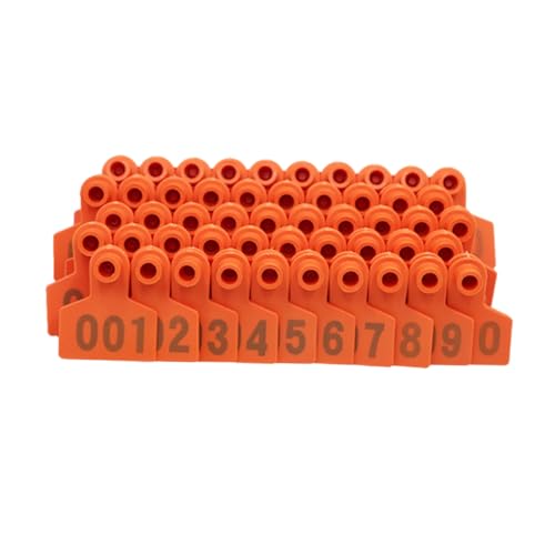 Bauernhoftier-Ohr-Etikett 001-100, Zahlen-Tier-Eartags-Zange, Werkzeug zur Identifizierung von Nutztieren, Rindern, Rindern, Kuh, Ohrmarken von UNTERING