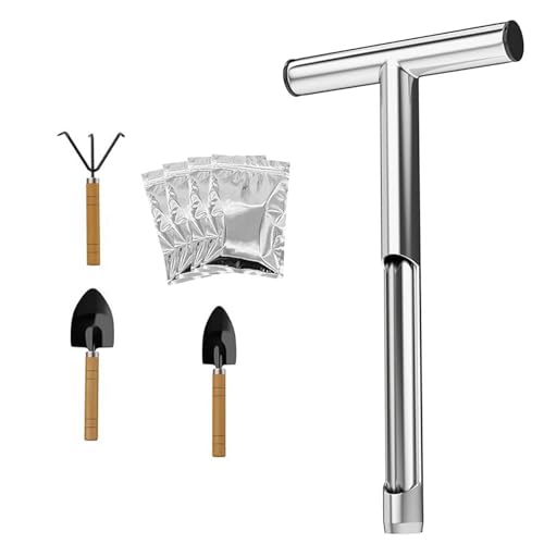 Bodenprobensonde Edelstahl T-Griff Sonde mit Werkzeug Geeignet für Analyse- und Forschungsanalysegeräte von UNTERING