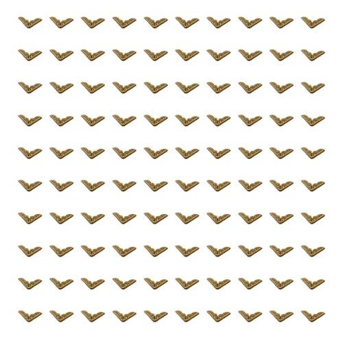 Eckenschutz aus Metall, Antik-Optik, für Hochzeitsscrapbooks, Erinnerungsjournale und Fotosammlung, Bücher, Metall-Scrapbook, Eckverstärkungen, 100 Stück Eckenschutz aus Metall, Antik-Optik, für Hochzeitsscrapbooks, Erinnerungsjournale und Fotosammlung, Bücher, Metall-Scrapbook, Eckverstärkungen, 100 Stück von UNTERING