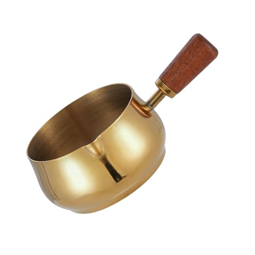 Edelstahl-Messbecher mit Holzgriff, ideal für Espressos und Saucen, tragbarer Kochtopf Edelstahl-Messbecher mit Holzgriff, ideal für Espressos und Saucen, tragbarer Kochtopf von UNTERING