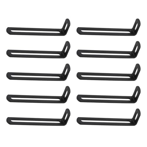 Eisen-Eckwinkel Set mit Doppelrillen Wandmontage-Rack für sichere Wandmontage und Heimwerker, rostbeständige Regalhalterungen von UNTERING