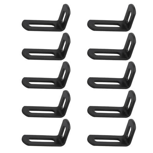 Eisen-Eckwinkel Set mit Doppelrillen Wandmontage-Rack für sichere Wandmontage und Heimwerker, rostbeständige Regalhalterungen von UNTERING