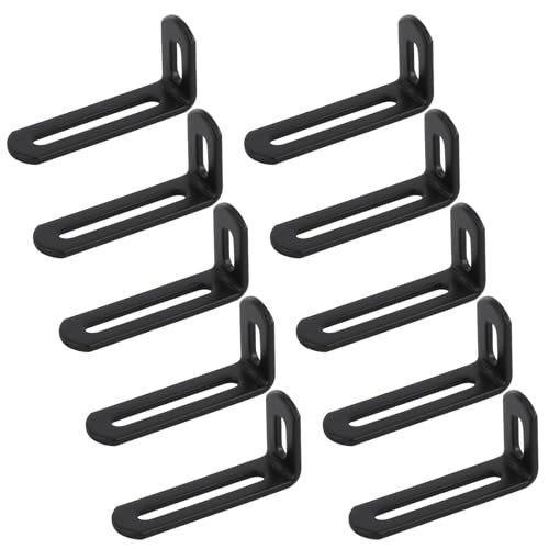 Eisen-Eckwinkel Set mit Doppelrillen Wandmontage-Rack für sichere Wandmontage und Heimwerker, rostbeständige Regalhalterungen von UNTERING