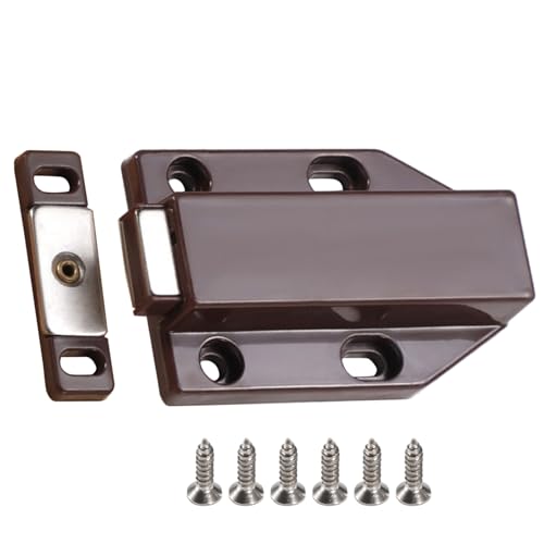 Federbelastete Schranktürschnäpper, leiser Pressmechanismus, ABS-Gehäuse, Türschließer-Set für reibungslosen Betrieb aller Schränke, ABS-Kunststoff, Schranktürschnäpper von UNTERING