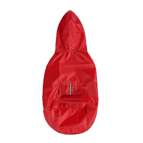 Hunde-Regenmantel, wasserdicht, reflektierende Streifen, für den Außenbereich, mehrere Größen, L, mit Kapuze und Öffnung, Größe L von UNTERING