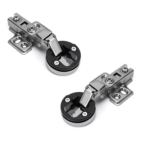 Hydraulische Glastürscharniere, leiser Schließmechanismus mit starker Stahlkonstruktion für Schranktüren, korrosionsbeständig, Küchenschrank, leise Scharniere, 2 Stück von UNTERING