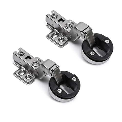 Hydraulische Glastürscharniere, leiser Schließmechanismus mit starker Stahlkonstruktion für Schranktüren, korrosionsbeständig, Küchenschrank, leise Scharniere, 2 Stück von UNTERING