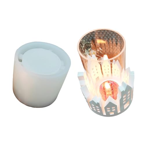 Modischer Kerzenständer in Hausform, stabile Silikonform für Harz und Bastelbedarf, Heimdekoration, elegante Heimdekoration Modischer Kerzenständer in Hausform, stabile Silikonform für Harz und Bastelbedarf, Heimdekoration, elegante Heimdekoration von UNTERING