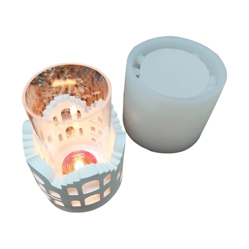 Modischer Kerzenständer in Hausform, stabile Silikonform für Harz und Bastelbedarf, Heimdekoration, elegante Heimdekoration Modischer Kerzenständer in Hausform, stabile Silikonform für Harz und Bastelbedarf, Heimdekoration, elegante Heimdekoration von UNTERING