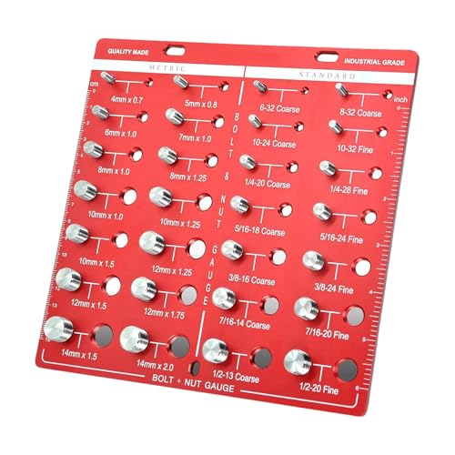 MultiSpecification Gewindelehre für Schrauben und Muttern, 28 Schlitze, rostfreie Aluminiumlegierung für Bastler und professionelle Multispezifikationskompatibilität MultiSpecification Gewindelehre für Schrauben und Muttern, 28 Schlitze, rostfreie Aluminiumlegierung für Bastler und professionelle Multispezifikationskompatibilität von UNTERING