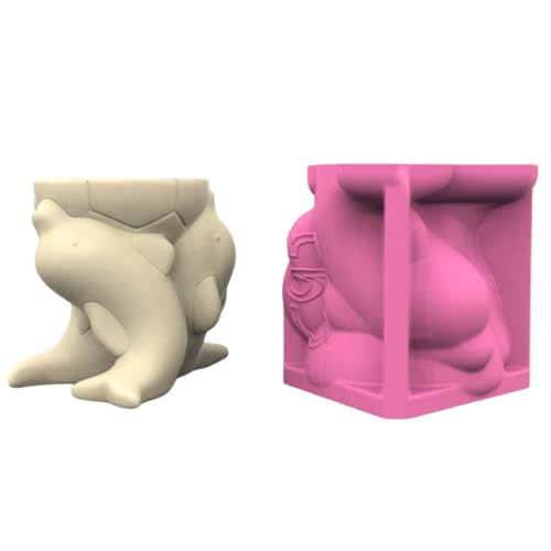 Multifunktionale Silikon-Topfform, Delfin-Form für Vasen und Zement, Epoxidharz, Pflanzgefäß, Kunsthandwerk, Silikon von UNTERING