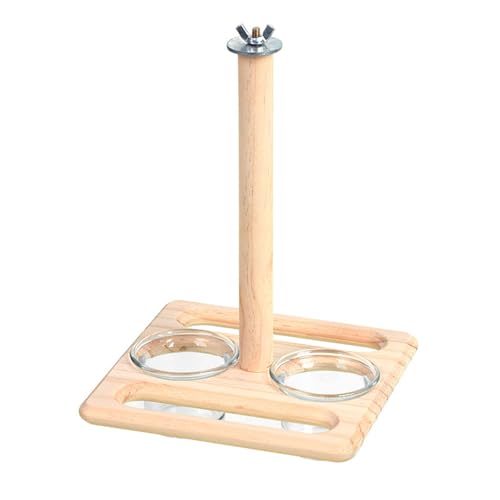 Papageien Futternapf Futterbecher Käfig Halterung Vogel Training Spielzeug Stehendes Fitnessstudio Spielzeug Futterbecher für Sittiche Nymphensittiche Vogelkäfig Wasserschale Glas von UNTERING