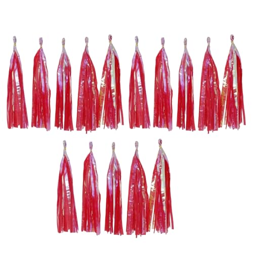 Papierquasten, Girlande, Luftschlangen, 15 Stück, für festliche Dekorationen, Partys, Feiern, lebendige recycelbare Materialien, Papierquasten, Girlande, 3 Stück von UNTERING