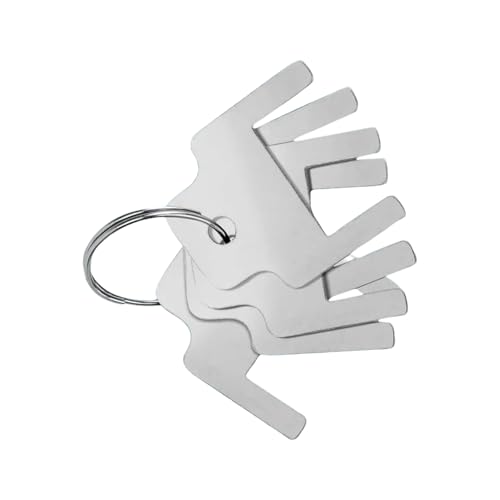 Praktisches Toilettenwerkzeug-Set, 6-teilig, mit Spenderzugang, stabiler Edelstahl mit sicherem Metall-Schlüsselanhängerspender von UNTERING