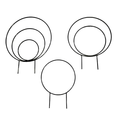Rankgitter aus Metall, rund, zum Klettern, für den Innenbereich, für Garten, Topfpflanzen, 3 Stück von UNTERING
