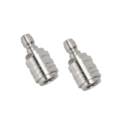 Schnellkupplung, Edelstahl, Hochdruckreiniger-Schlauchadapter für hohe und hohe Anschlüsse, 2 Stück von UNTERING
