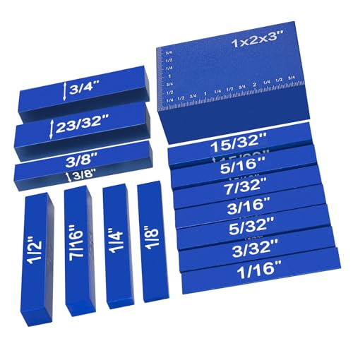 Setup-Blöcke, Holzbearbeitung, Oberfräse, Werkzeug, Zubehör, Präzision, Setup-Block für Oberfräse, Aluminium, Höhenmesser-Set von UNTERING