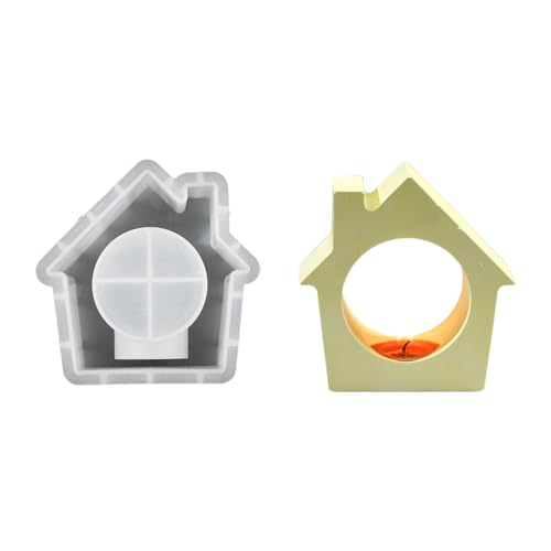 Silikonform für Ornamente, Haus-/Baumform, Kunstharz, leicht zu reinigen, Kerzenständer-Textur, Silikon-Kerzenständerform Silikonform für Ornamente, Haus-/Baumform, Kunstharz, leicht zu reinigen, Kerzenständer-Textur, Silikon-Kerzenständerform von UNTERING