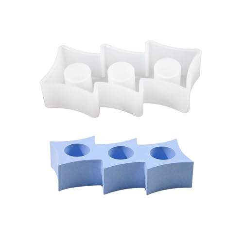 Silikonform mit 3 Löchern, für handgefertigte Teelichthalter, Beton, Gips, Form von UNTERING