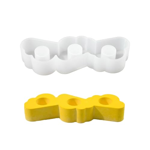 Silikonform mit 3 Löchern, für handgefertigte Teelichthalter, Beton, Gips, Form von UNTERING