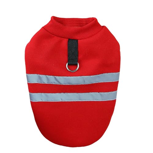Sweatshirt für Hunde bis L für den Außenbereich, winddicht, dicke Kleidung, reflektierende Streifen, Hundepullover für kleine und kleine Hunde von UNTERING
