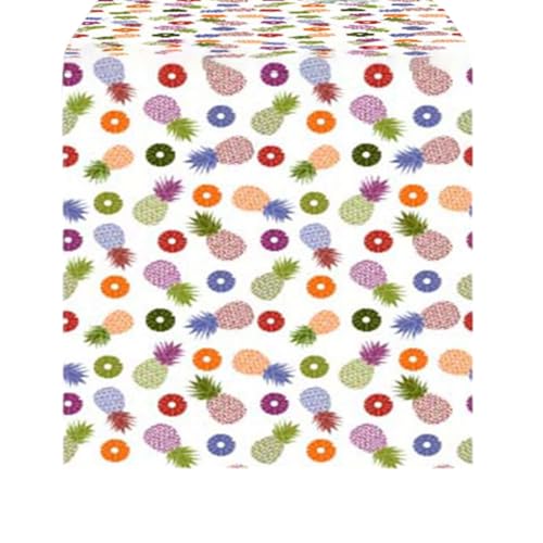 Tischdecke mit lebhaftem Obstmuster, Tischläufer für Esszimmer, Tischdecke, Polyestergewebe, leicht zu reinigen, farbechte Dekoration von UNTERING