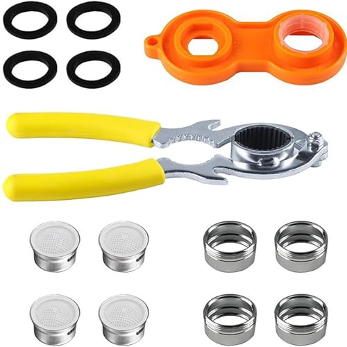 UNTERING 6 x Wasserhahn-Belüfter-Entfernungsschlüssel, 2 x Spülbeckenhahn-Bubbler-Belüfter-Schraubenschlüssel-Set, 4 x Belüfter für Waschbecken, Wasserhahn, Belüfter UNTERING 6 x Wasserhahn-Belüfter-Entfernungsschlüssel, 2 x Spülbeckenhahn-Bubbler-Belüfter-Schraubenschlüssel-Set, 4 x Belüfter für Waschbecken, Wasserhahn, Belüfter von UNTERING