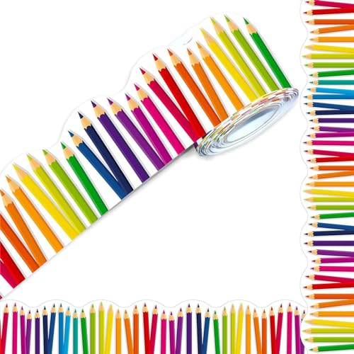 UNTERING Bunte Punkt-Bordüre, Pinnwand, Bordüre, selbstklebend, Klassenzimmer-Dekor, Aufkleber, Pinnpapier-Aufkleber von UNTERING
