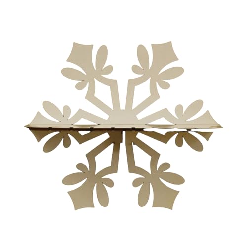UNTERING Dekoratives Schneeflocken-Wandregal aus Holz für Bücher und Fotos, zur Wandmontage UNTERING Dekoratives Schneeflocken-Wandregal aus Holz für Bücher und Fotos, zur Wandmontage von UNTERING