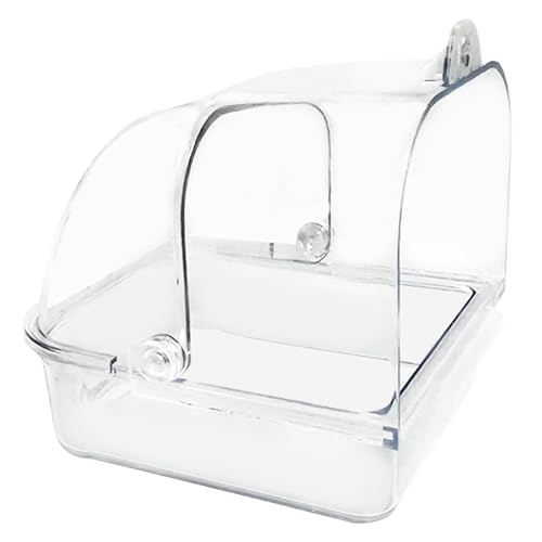 UNTERING Hängende Vogelbadewanne für Sittiche, Käfig-Badbecken, transparenter Duschraum für kleine Vogelkäfige, Dekoration, Käfig, Vogelbadewanne UNTERING Hängende Vogelbadewanne für Sittiche, Käfig-Badbecken, transparenter Duschraum für kleine Vogelkäfige, Dekoration, Käfig, Vogelbadewanne von UNTERING