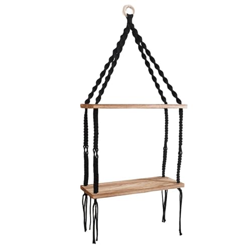 UNTERING Handgewebtes Baumwollseil-Regal, handgefertigter Wand-Organizer für Badezimmer, schwimmendes Aufbewahrungsregal, Heimdekoration, Aufbewahrungsregal UNTERING Handgewebtes Baumwollseil-Regal, handgefertigter Wand-Organizer für Badezimmer, schwimmendes Aufbewahrungsregal, Heimdekoration, Aufbewahrungsregal von UNTERING
