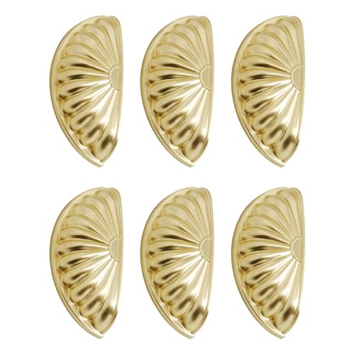 UNTERING Zincs Möbelknauf aus Legierung, für Küchenschrank, Tür, Kleiderschrank, Muschelform, Schublade, Möbel, Möbelgriffe und für Kommoden, modern, 6 Stück von UNTERING