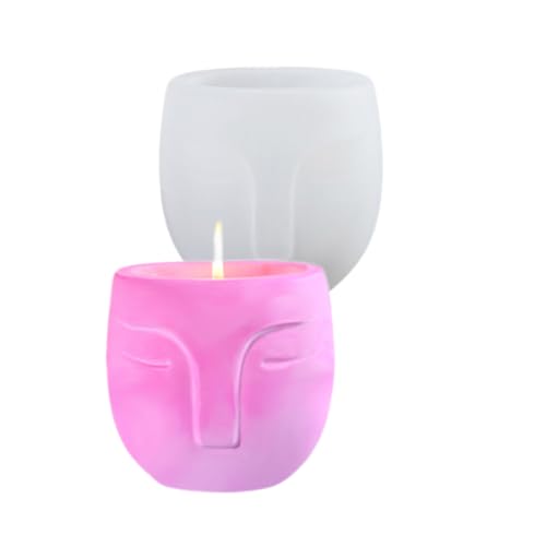 Vasenformen aus Silikon, Blumentopf-Form, Gesichtsform, Pflanzgefäß, Stifthalter, Formen zum Basteln, kreative Blumentopf-Formen von UNTERING