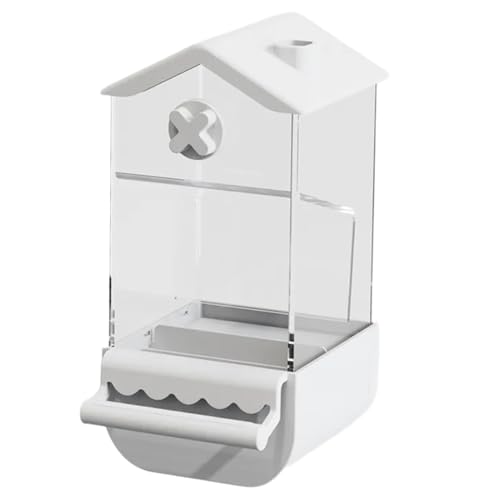 Vogelfutterbehälter für Papageien, zum Aufschrauben, große Kapazität, Futterspender für Käfig, automatisch, mit Sitzstange, Futterwerkzeug, Käfig für den Außenbereich von UNTERING