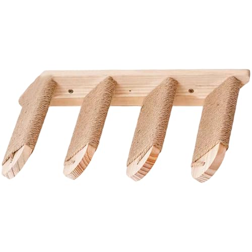 Wandmontierte Leiter aus Naturholz, vertikales Kletterspielzeug für Haustiere im Innenbereich und platzsparende Häuser, Katzen, Kletterregale von UNTERING