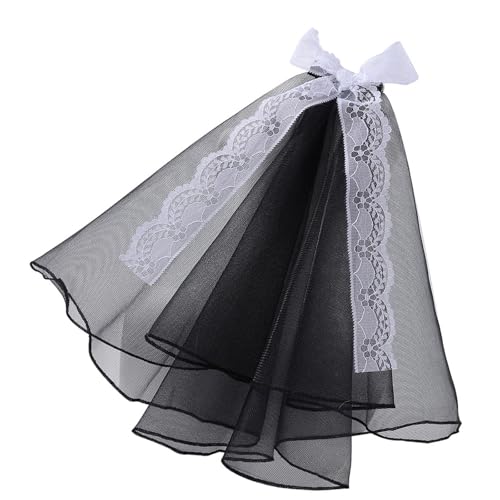 Welpen-Brautschleier, einzigartige Schleife, elegante Party-Haarspange für kleine bis große Hunde, Haustiere, Foto-Requisiten, Katzen, Spitze von UNTERING