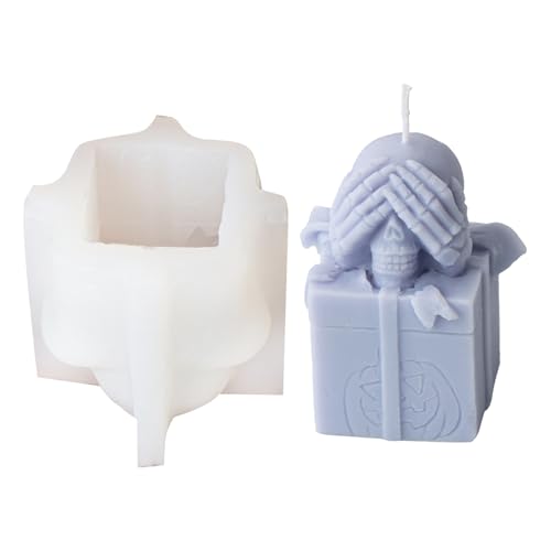 Wiederverwendbare Silikonform, Geschenkbox, Totenkopf-Form, kreative Aromatherapie, festliche Dekoration, Café, Dekoration Wiederverwendbare Silikonform, Geschenkbox, Totenkopf-Form, kreative Aromatherapie, festliche Dekoration, Café, Dekoration von UNTERING