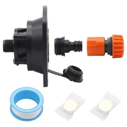 Wohnmobil Wassereinlassadapter mit Rückschlagventilen auslaufsicher Messinggewinde UV-beständig PP geeignet für Wohnmobile Wandmontage Wassereinlassventile von UNTERING