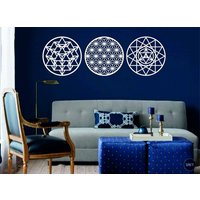 Heilige Geometrie Wandkunst, Merkaba, Tetraeder, Trivet Asanoha, Holz Wanddekoration, Wohndekoration Geschenk, Wohnzimmer Home Meditation Dekor von UNTWallDecor