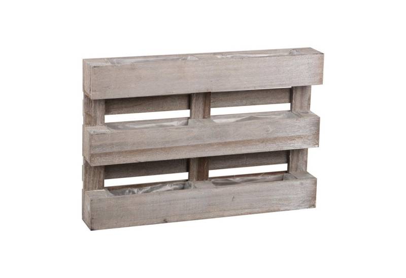 UNUS GARDEN Blumenkasten Paletten Pflanzkasten 3 Reihen (1 St., Abmessung (60 x 41 x 8,5 cm), Pflanzkasten Deko Pflanzgefäß Kräutergarten Wanddekoration aus Holz von UNUS GARDEN