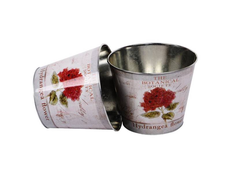 UNUS GARDEN Blumentopf Topf Zink rund Hortensie 2er Set von UNUS GARDEN