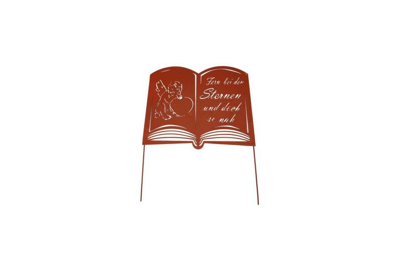 UNUS GARDEN Dekofigur Grabstecker Rostoptik Buch "In Liebe" (1 St., Individueller Spruch zur Auswahl) von UNUS GARDEN