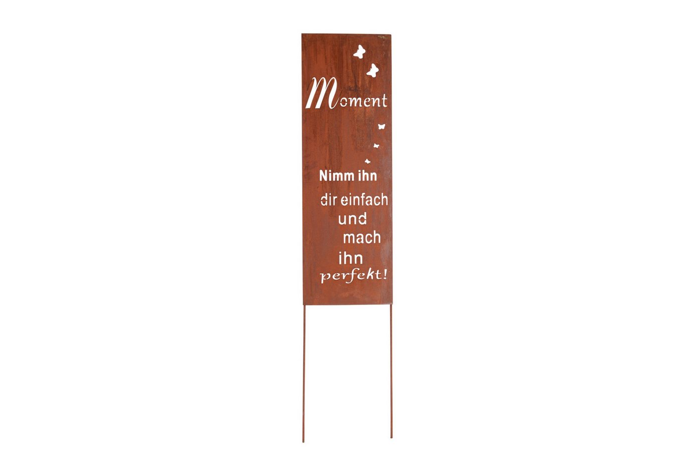 UNUS GARDEN Gartenstecker Roststecker Schild Spruch Moment (1-St) von UNUS GARDEN
