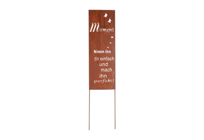 UNUS GARDEN Gartenstecker Roststecker Schild Spruch Moment (1-St) von UNUS GARDEN