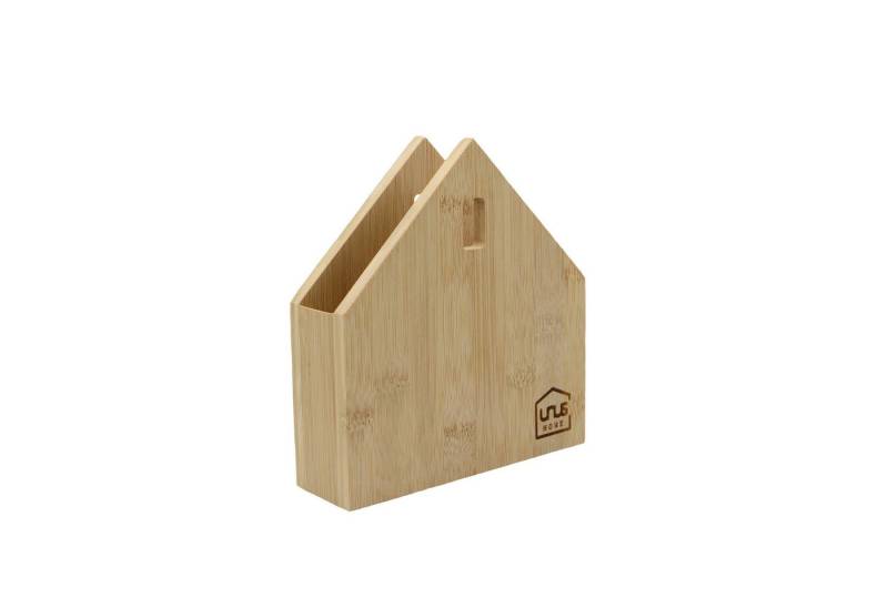 UNUS HOME Dekofigur Serviettenständer Haus (1 St., klein Bambusholz), Tischserviettenhalter Tischtuchspender Papierserviettenhalter von UNUS HOME