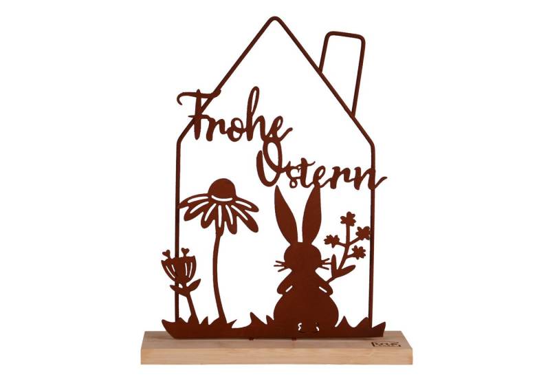 UNUS HOME Dekofigur Aufsteller Ostern Frühlingsdeko (Rostoptik), Filigrane Deko, Osterdeko modern, Fensterbank Dekoration von UNUS HOME