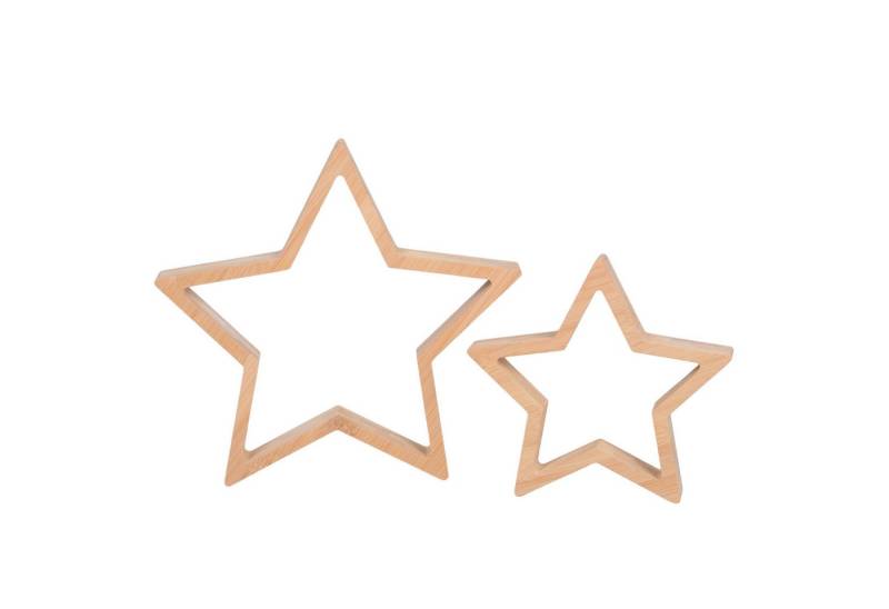 UNUS HOME Dekofigur Aufsteller Sterne im 2er Set Holz in natur (Aufsteller Sterne im 2er Set) von UNUS HOME